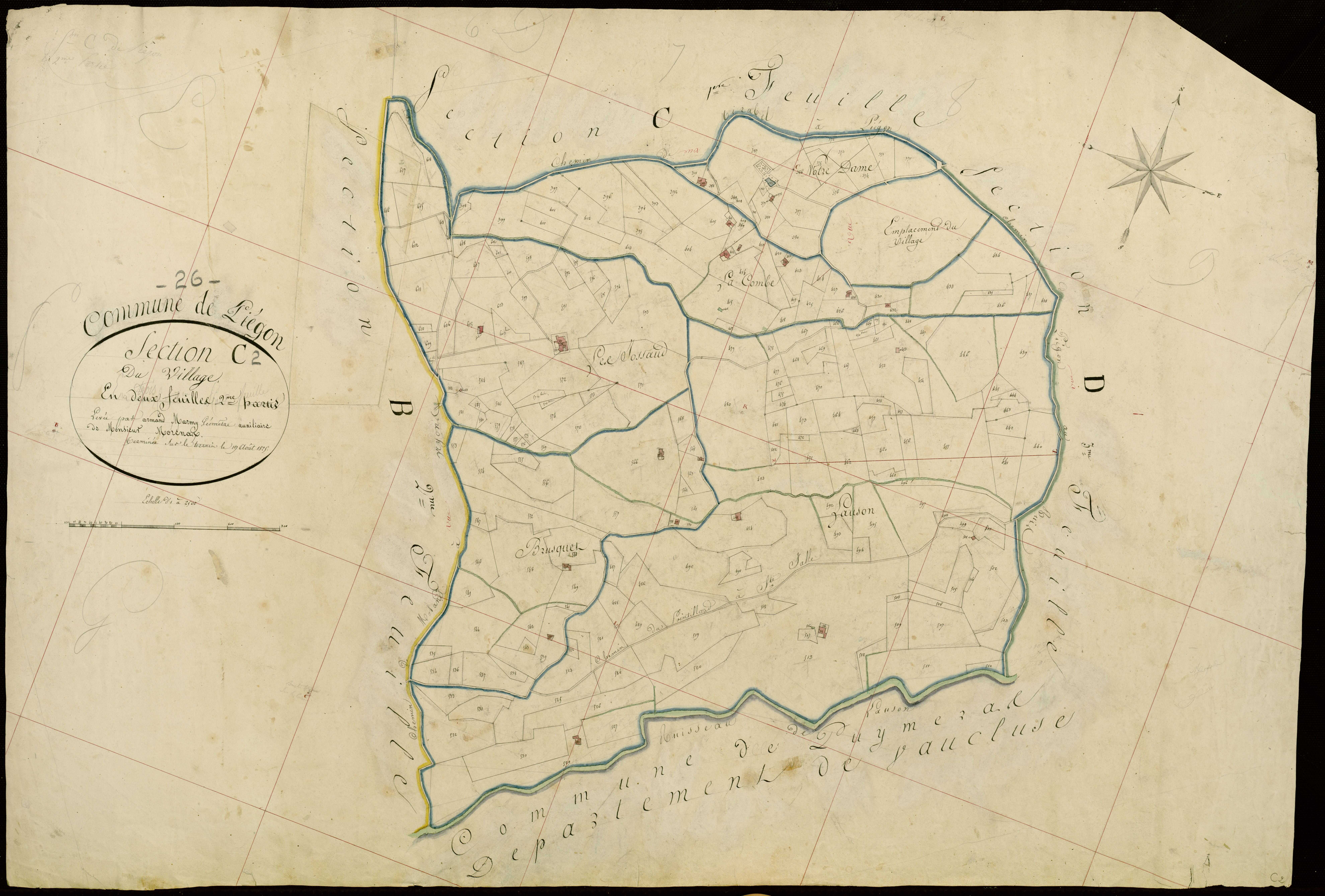 Section C2, Village (le). Village (agrandissement sur C3).