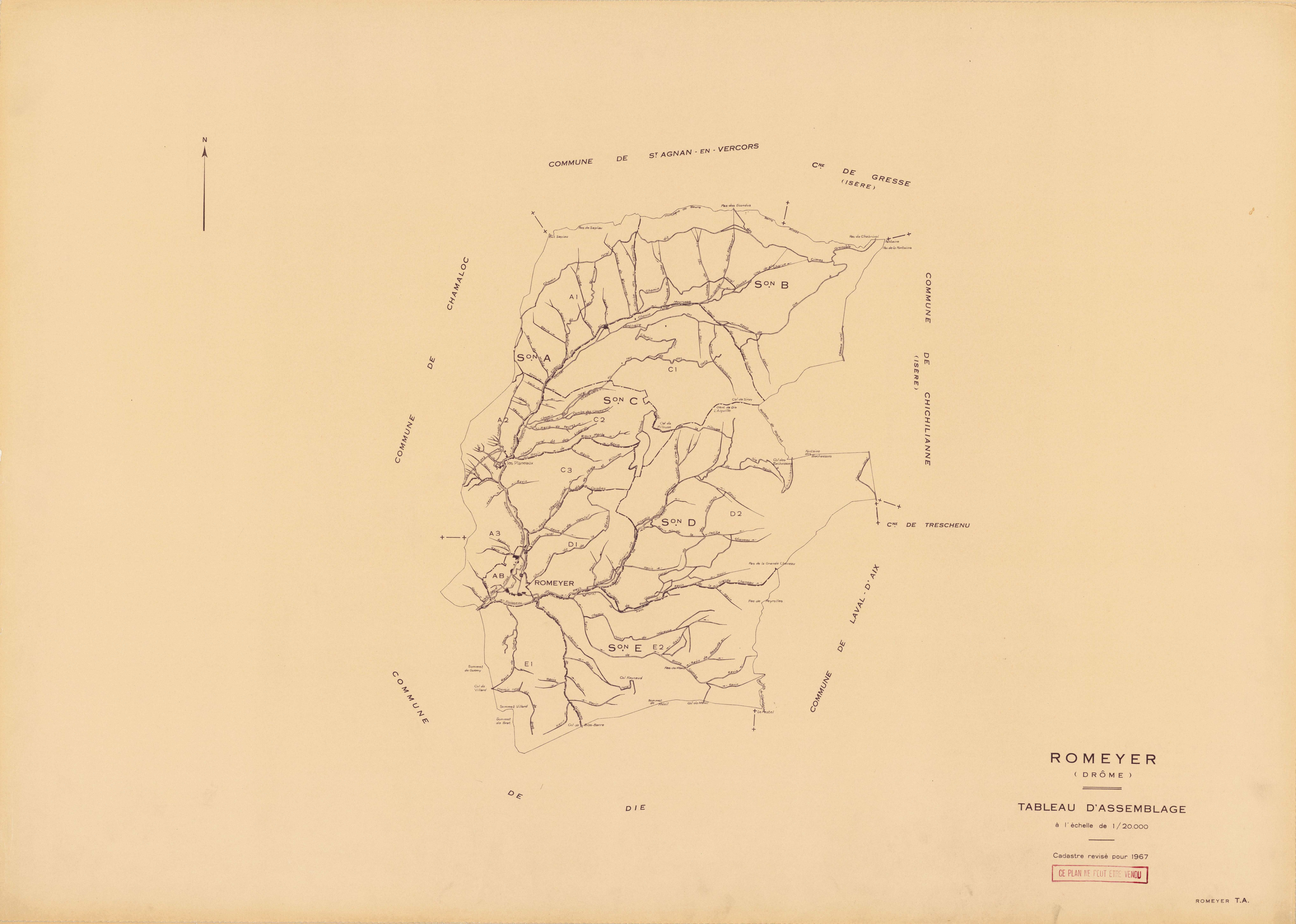 Tableau d'assemblage. 1967.