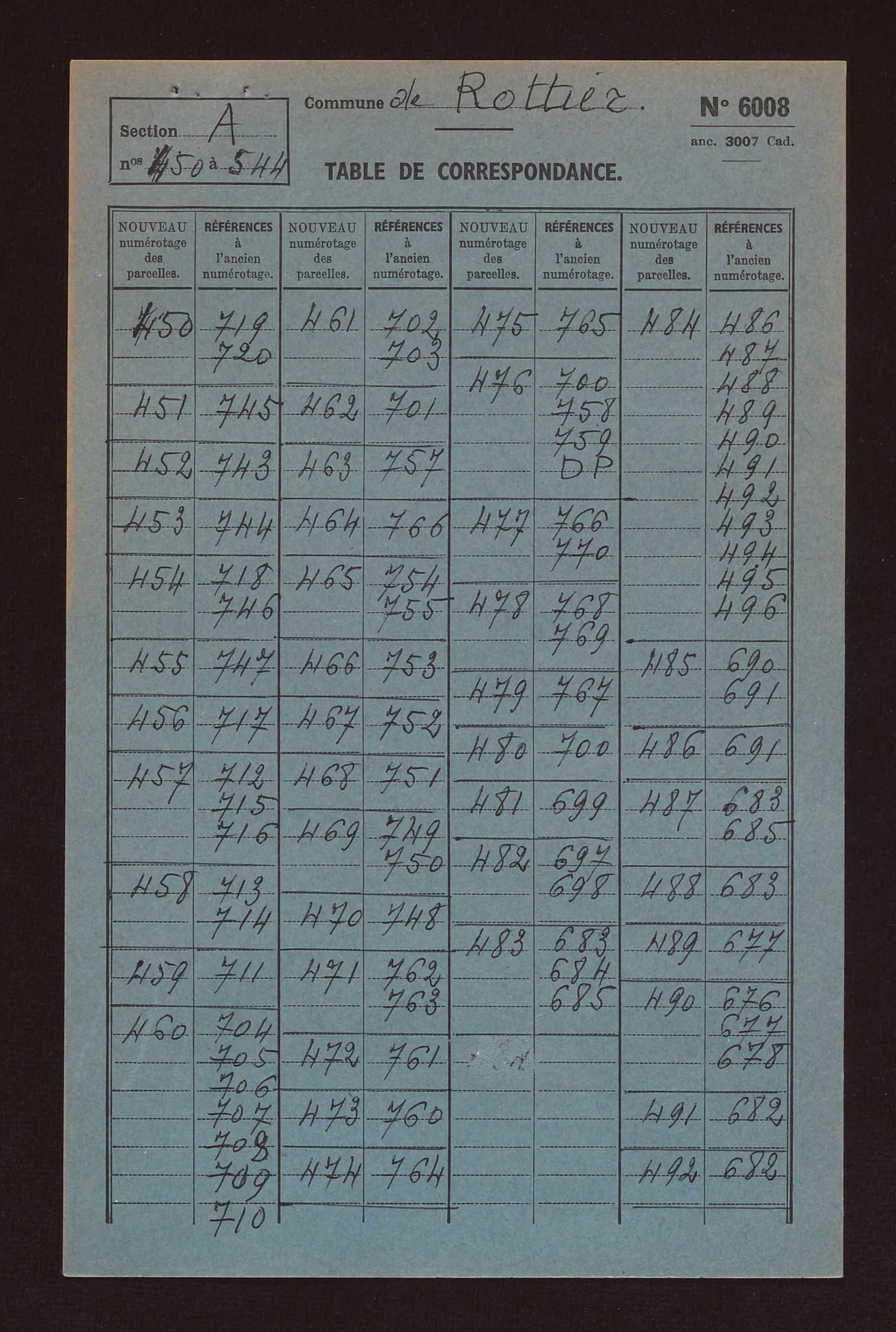 Sections A à C.