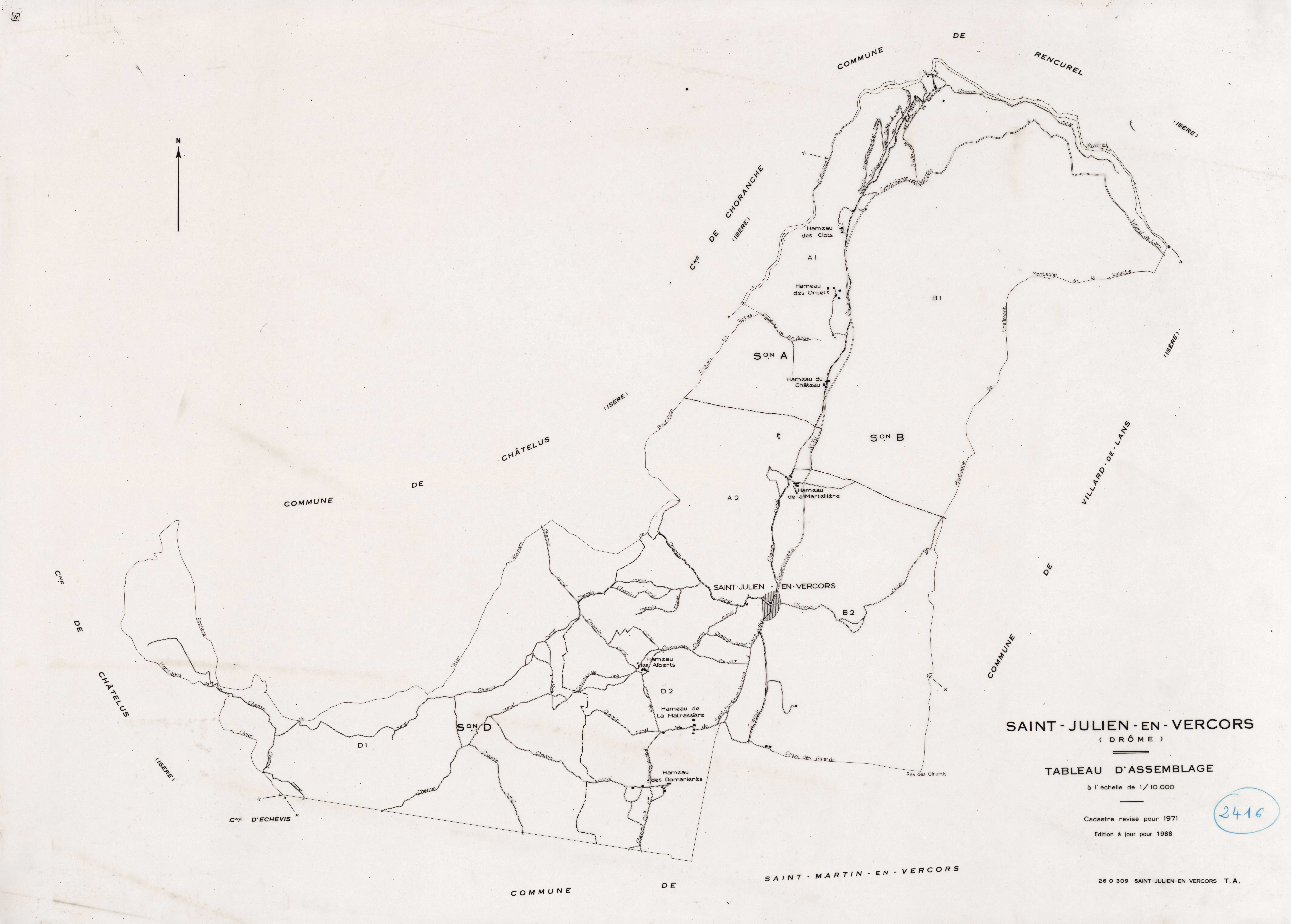 Tableau d'assemblage. 1988.