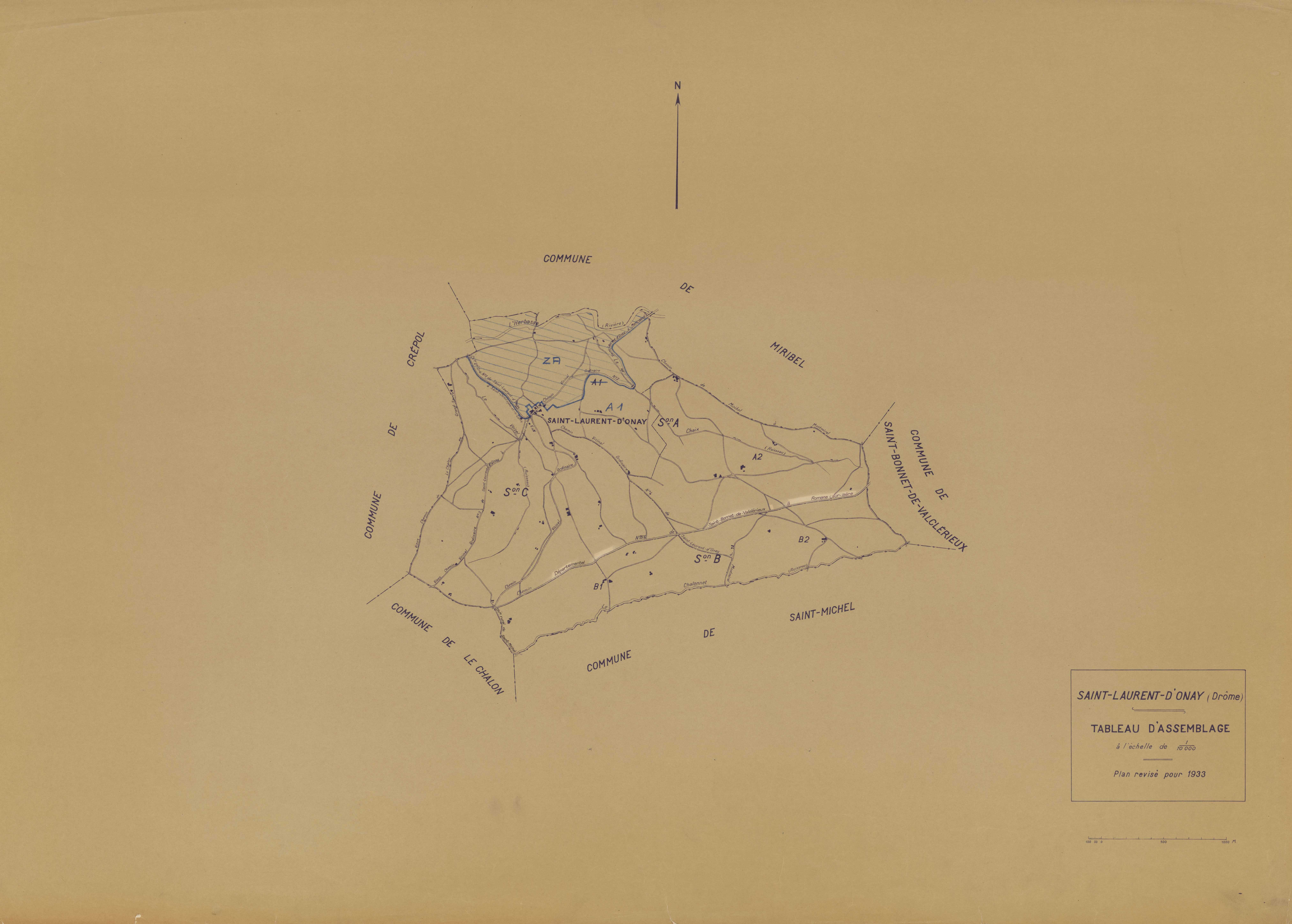 Tableau d'assemblage. 1933.