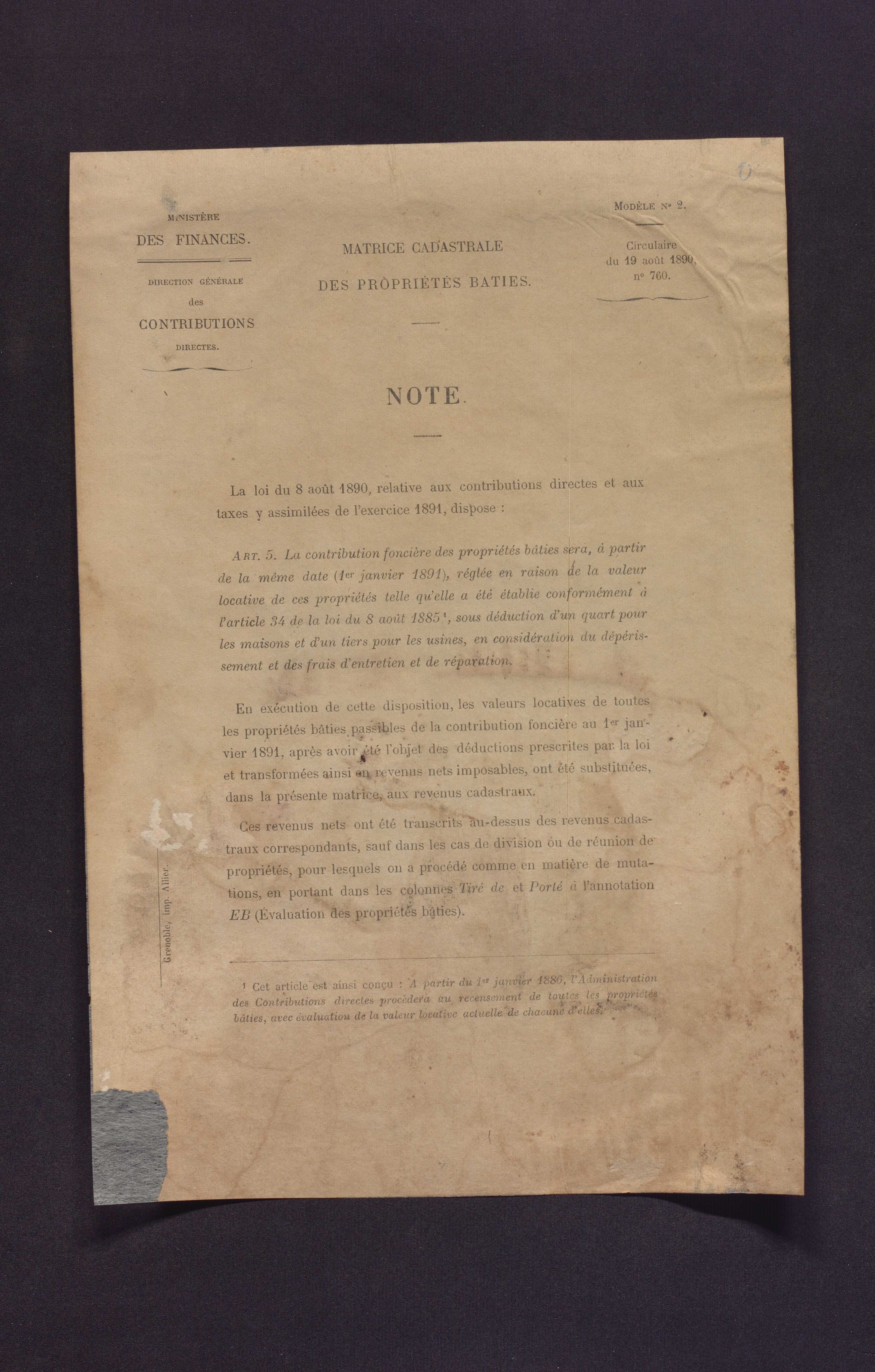 Volume 1 : cases 1-248 (31 janvier 1882).