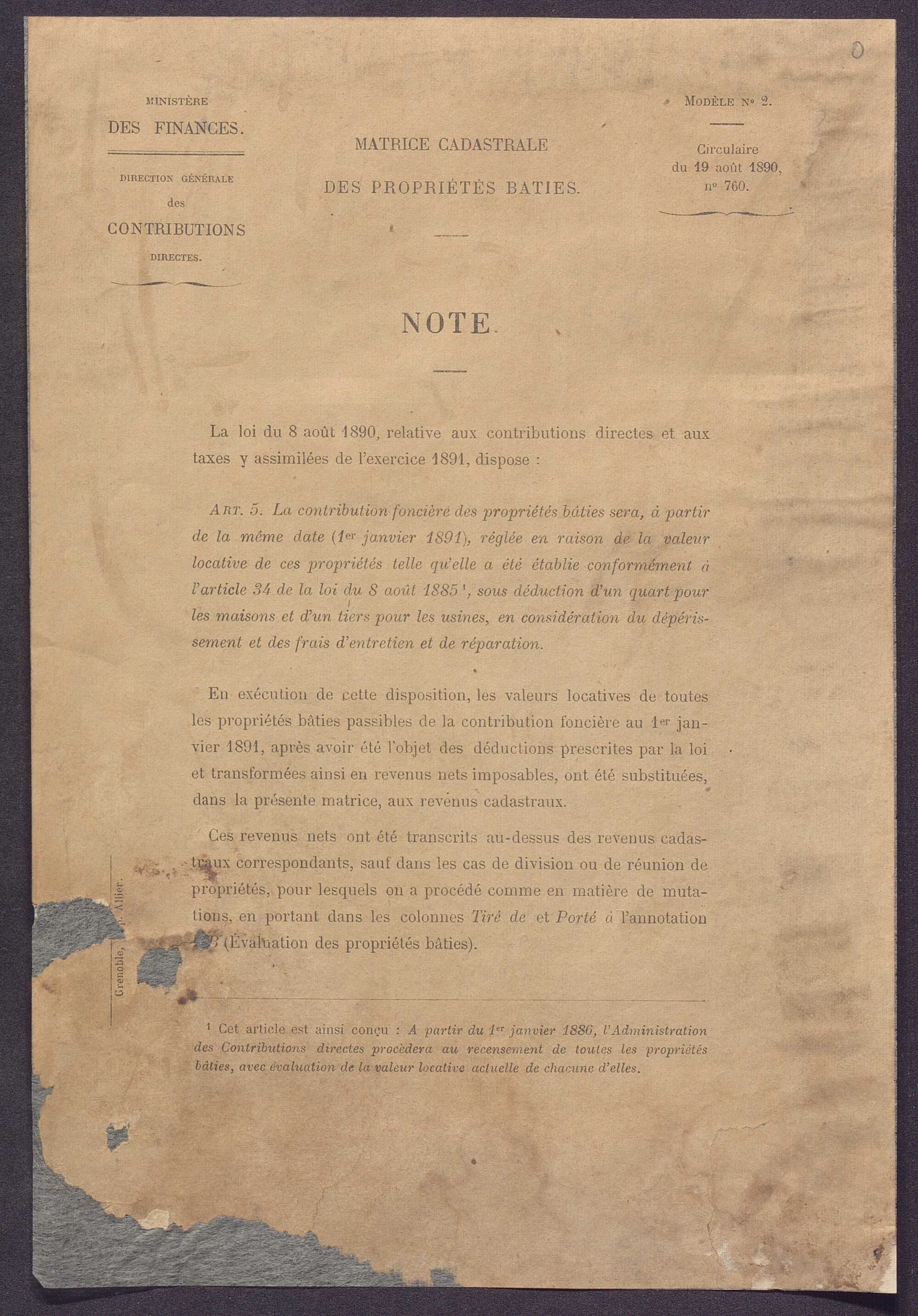 Volume 1 : cases 1-344 (31 décembre 1881).