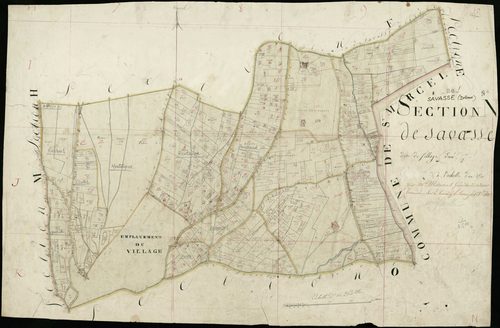 Section N1, Village (le). Village (parcelles n° 593-1028) (agrandissement sur N2).