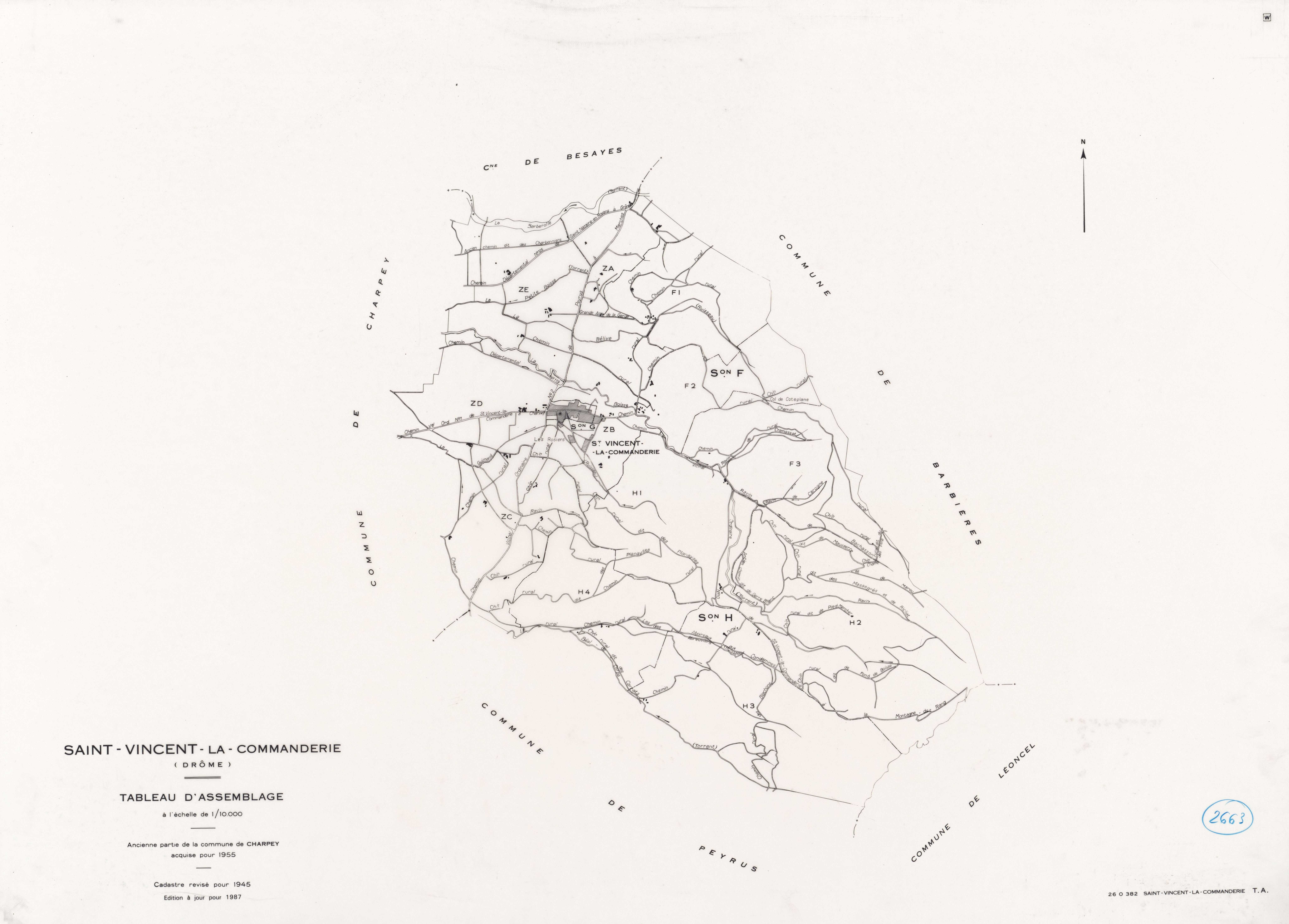 Tableau d'assemblage. 1987.