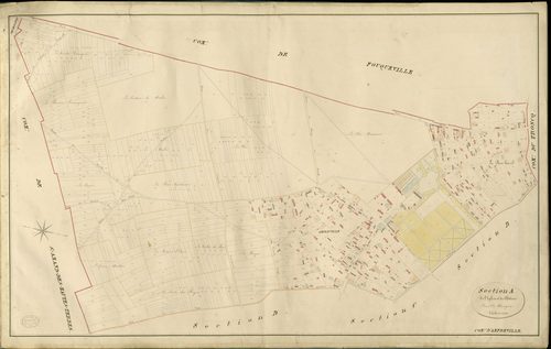 Amfreville-la-Campagne. Section A _ de l'Eglise et du Château _ Feuille Unique