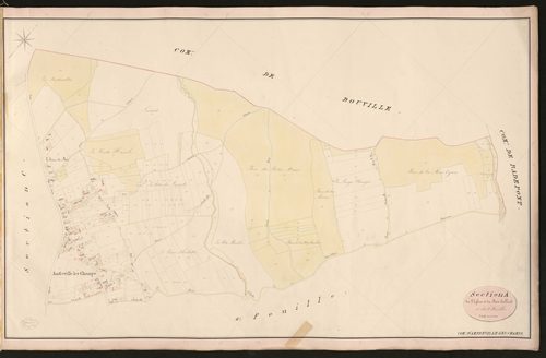 Amfreville-les-Champs. Section A _ de l'Eglise et du Bois Callard _ 1re de 2 Feuilles