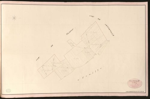 Amfreville-sous-les-Monts. Section B _ du Village _ 1re de 2 Feuilles