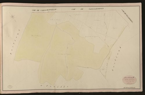 Bacqueville. Section D _ du Buc et de Longaine _ 1re de 2 Feuilles