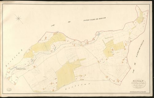 Bailleul-la-Vallée. Section B _ de la Vadelogère et de l'Eglise _ Feuille Unique