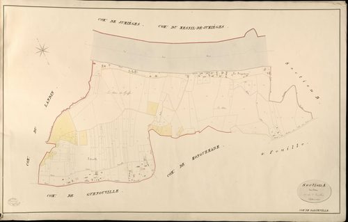 Barneville-sur-Seine. Section A _ des Côtes _ 1re de 2 Feuilles