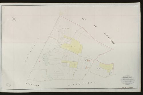 Barre-en-Ouche (La). Section D _ de Villiers et de la Nouvière _ 1re de 2 Feuilles