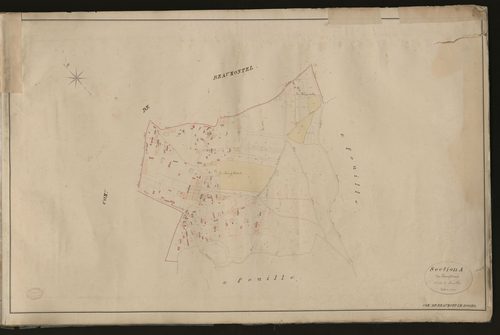 Beaumont-le-Roger. Section A _ du bourg Dessus _ 1re de 3 Feuilles
