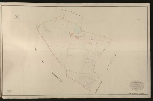 Berville-sur-Mer. Section B _ du Village _ 1re de 3 Feuilles