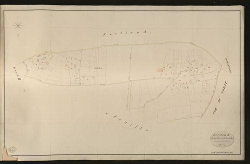 Beuzeville. Section B _ de la Carellerie et de la Mare hébret _ 1re de 2 Feuilles