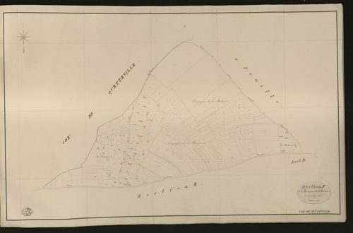 Beuzeville. Section F _ de la hanquerie et de la Bertnière _ 1re de 3 Feuilles