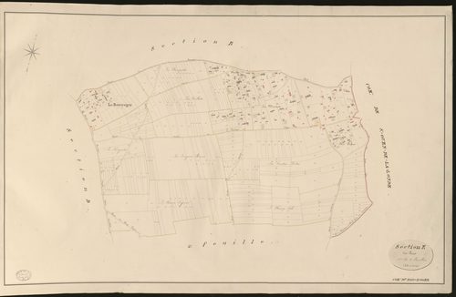 Bosc-Roger-en-Roumois (Le). Section E _ des Rues _ 1re de 2 Feuilles