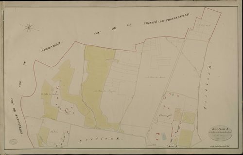 Bosgouet. Section A _ de l'Eglise et du Bois des bruyères _ Feuille Unique
