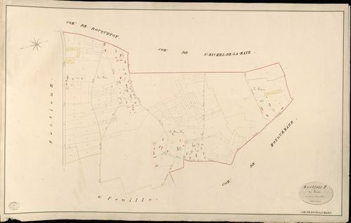 Bourg-Achard. Section F _ des Rues _ 1re de 2 Feuilles