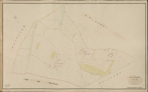 Chaise-Dieu-du-Theil. Section B _ de Courteilles _ 1re de 2 Feuilles