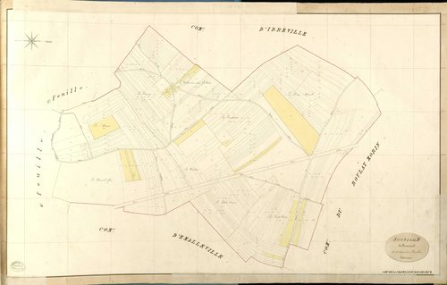 Chapelle-du-bois-des-Faulx (La). Section B _ de Brosmesnil _ 3e et dernière feuille