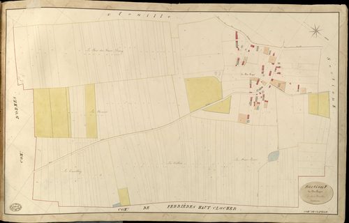 Claville. Section F _ du Bos Roger _ 1re de 2 Feuilles