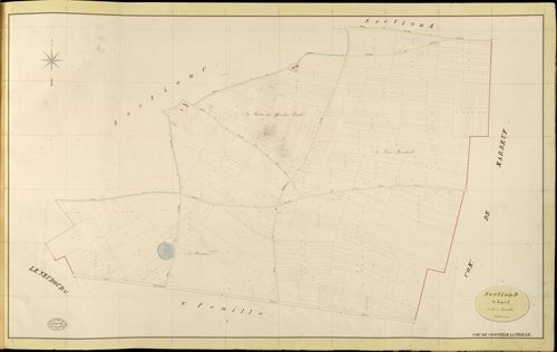 Crosville-la-Vieille. Section D _ de Coquerel _ 1re de 2 Feuilles