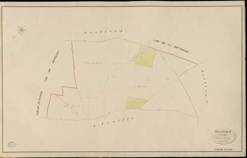 Douains. Section B _ de l'Eglise _ 1re de 2 Feuilles