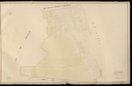 Ecardenville-sur-Eure. Section A _ de l'Eglise et de Langle _ 1re de 2 Feuilles