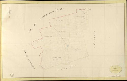 Ecauville. Section C _ du Beuherin _ 2e de 4 Feuilles