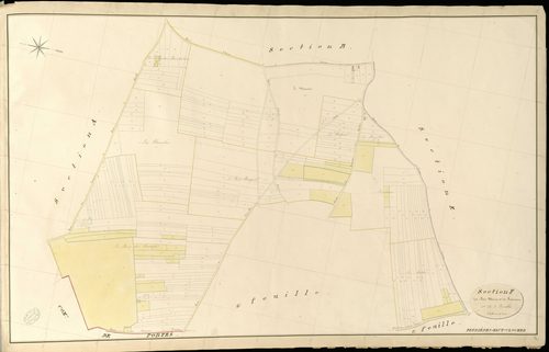 Ferrières-Haut-Clocher. Section F _ des Bois Morin et de Frémont _ 1re de 3 Feuilles