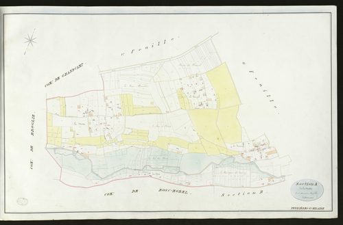 Ferrières-Saint-Hilaire. Section A _ De la Motte _ 3ème de 3 feuilles _ Echelle de 1 à 2500