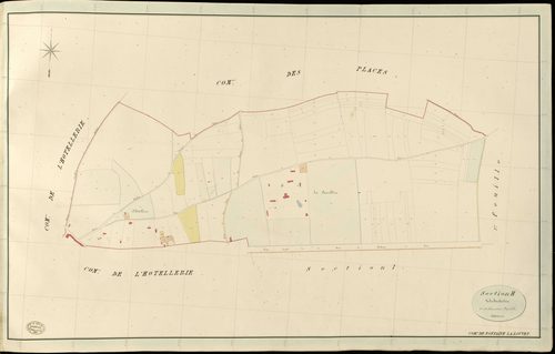 Fontaine-la-Louvet. Section H _ de la Haudardière _ 2e et dernière Feuille