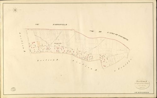Fouqueville. Section A _ de l'Eglise et du Parc du Becthomas _ 1re de 2 Feuilles