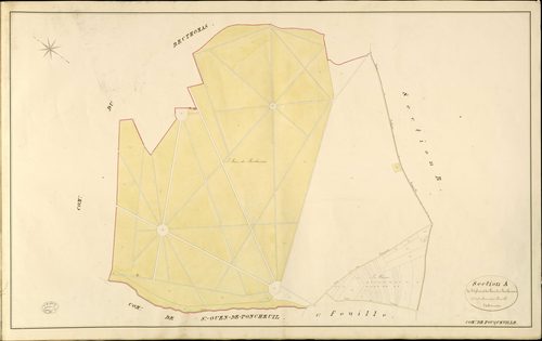 Fouqueville. Section A _ de l'Eglise et du Parc du Becthomas _ 2e et dernière Feuille