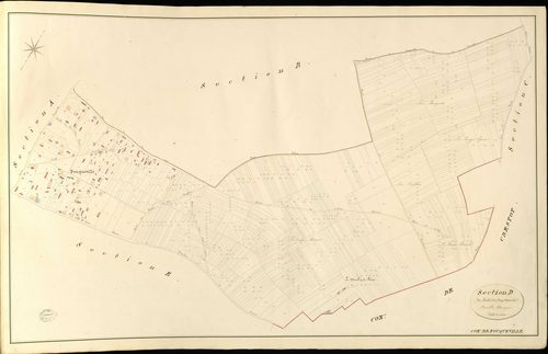 Fouqueville. Section D _ du Fonds des Onze Mares _ Feuille Unique