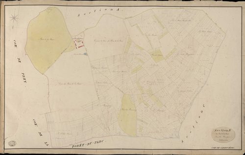 Garencières. Section B _ du Bois de la Cœur _ Feuille Unique