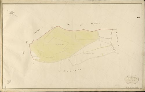 Gaudreville-la-Rivière. Section A _ de la Ferme de Gaudreville _ 1re de 2 Feuilles