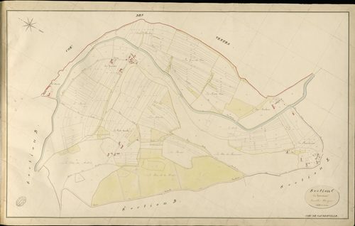 Gaudreville-la-Rivière. Section C _ des Haissettes _ Feuille Unique