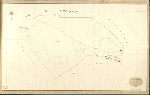 Gauville-la-Campagne. Section A _ de trois Mares _ 2e et dernière Feuille