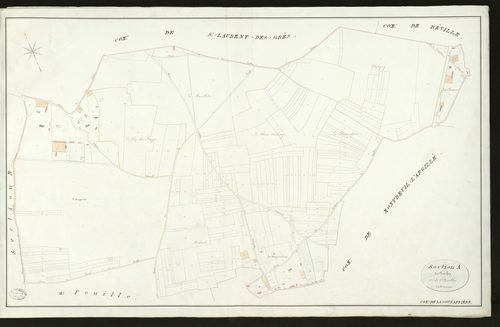 Goulafrière (La). Section A _ de Beaufay _ 1ère de 2 feuilles _ Echelle de 1 à 2500