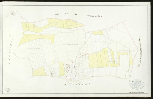Goulafrière (La). Section B _ du hamel _ 1ère de 2 feuilles _ Echelle de 1 à 2500