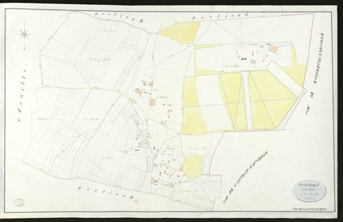Goulafrière (La). Section C _ du Bois hulin _ 1ère de 2 feuilles _ Echelle de 1 à 2500
