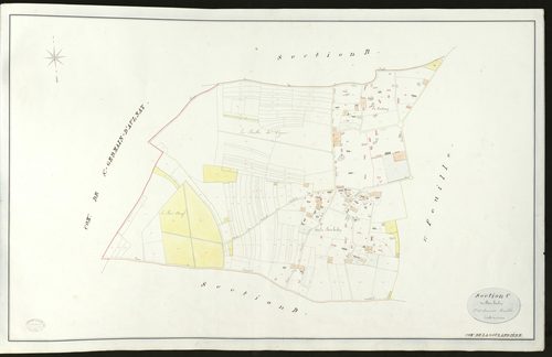 Goulafrière (La). Section C _ du Bois hulin _ 2ème et dernière feuille _ Echelle de 1 à 2500