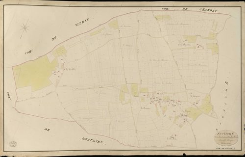 Gournay-le-Guérin. Section C _ de la Boutinière et de la Harillière _ Feuille Unique