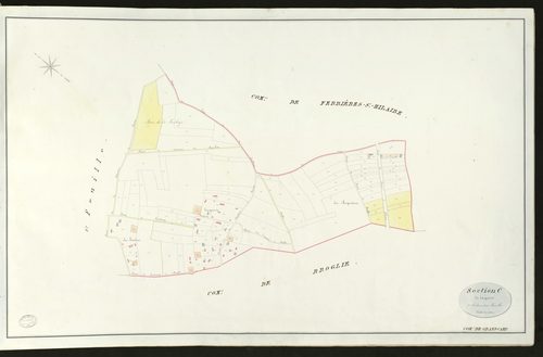 Grandcamp. Section C _ de Larquerie _ 2ème et dernière feuille _ Echelle de 1 à 2500