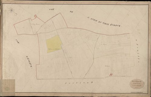 Guichainville. Section A _ de Saint Laurent _ 1re de 2 Feuilles