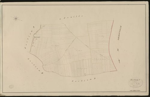 Harcourt. Section C _ des Voies _ 1 re de 2 Feuilles