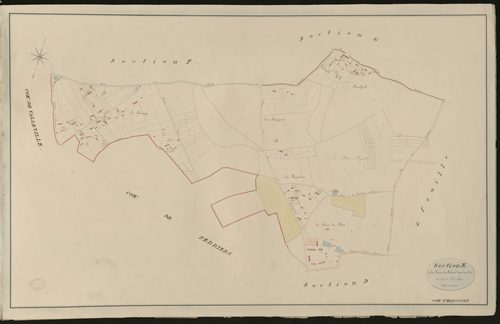 Harcourt. Section E _ de la Ferme du Bois et de Perdre Vue _ 1 re de 2 Feuilles