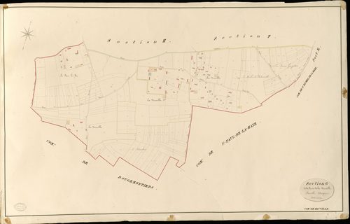 Hauville. Section G _ de la ferme de la Neuville _ Feuille Unique